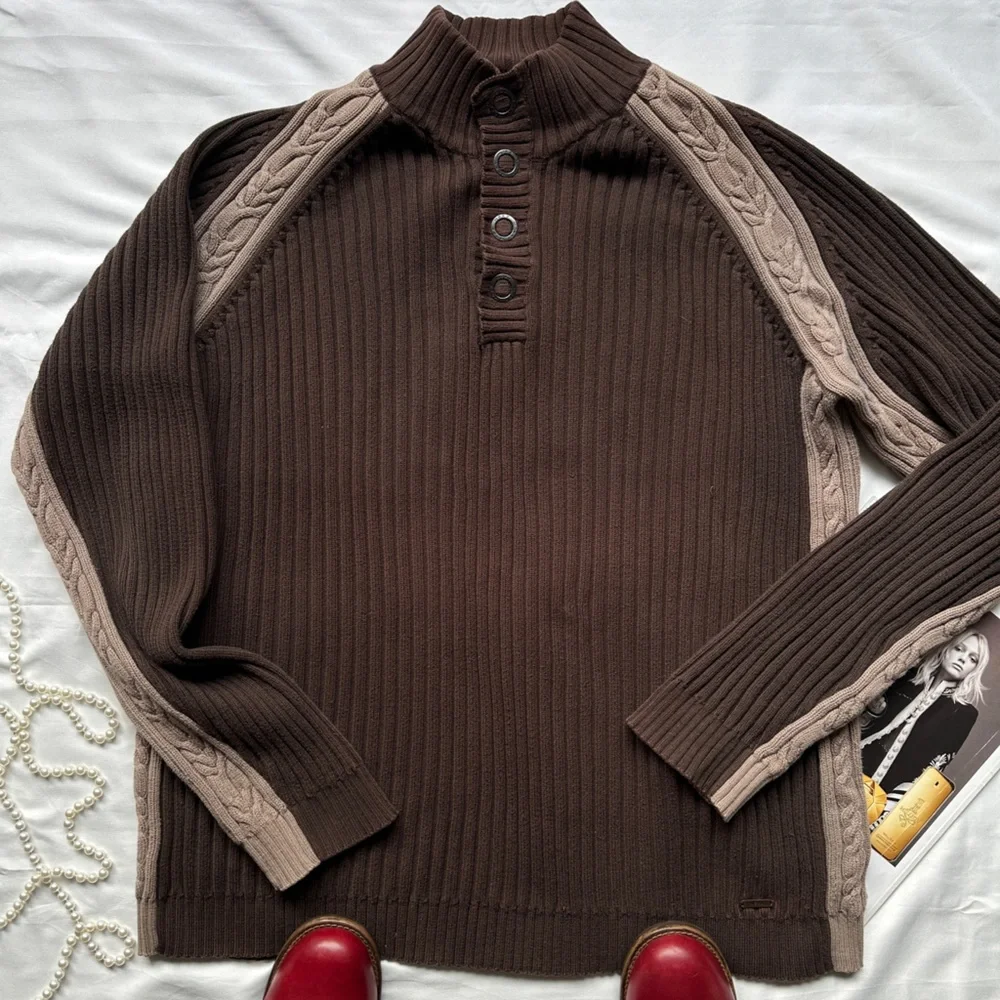 Mexx Brown and Tan Cardigan Sweater - Picture 7 of 12